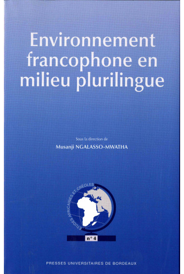 Langue française en milieu plurilingue congolais : structure et variation - Article 24