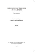Les communautés d\'arts et de métiers. Le tapissier