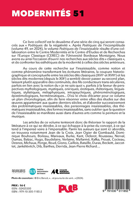 Poétiques de l’insaisissable