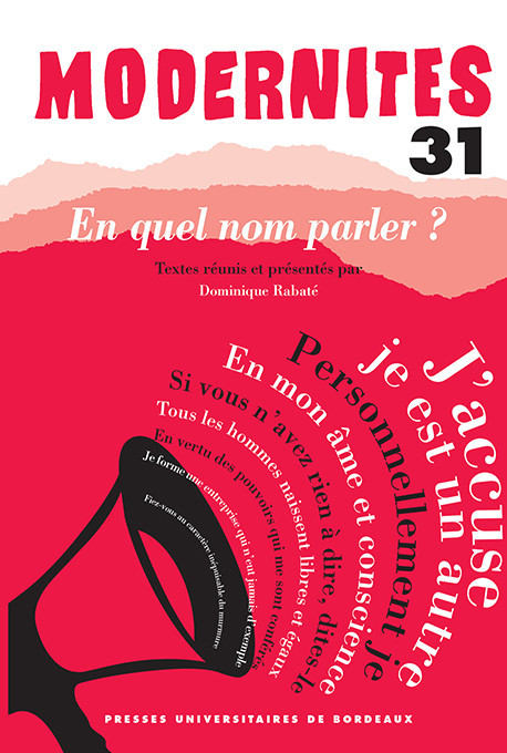 RABATÉ (Dominique)En quel nom parler ?, N°31