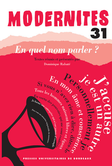 RABATÉ (Dominique)En quel nom parler ?, N°31