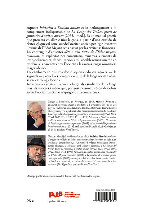 Iniciacion a l’occitan ancian