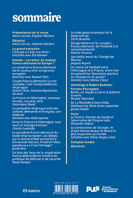 Le retour du moteur franco-allemand en Europe ?