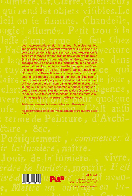 Les corps de la langue