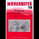 L'auteur entre biographie et mythographie – Modernités 18